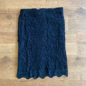 Black lace skirt